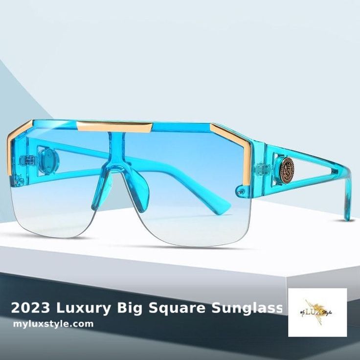 Check out this product 😍 2023 Luxury Big Square Sunglasses 😍 by my LUX style starting at $17.99. Oversized Square Sunglasses, Square Shades, Rimless Sunglasses, Shield Sunglasses, Blue Mirrors, Sunglasses Men, Color Lenses, Sunglass Lenses, Retro Sunglasses