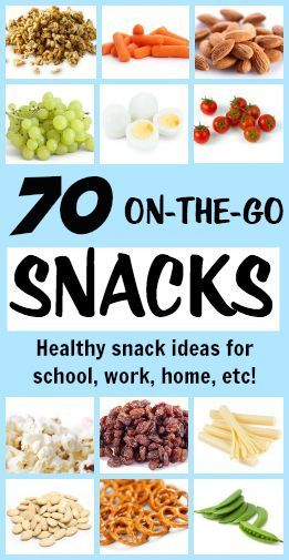 the cover of the book,'70 on the go snacks healthy snack ideas for school, work, home, etc