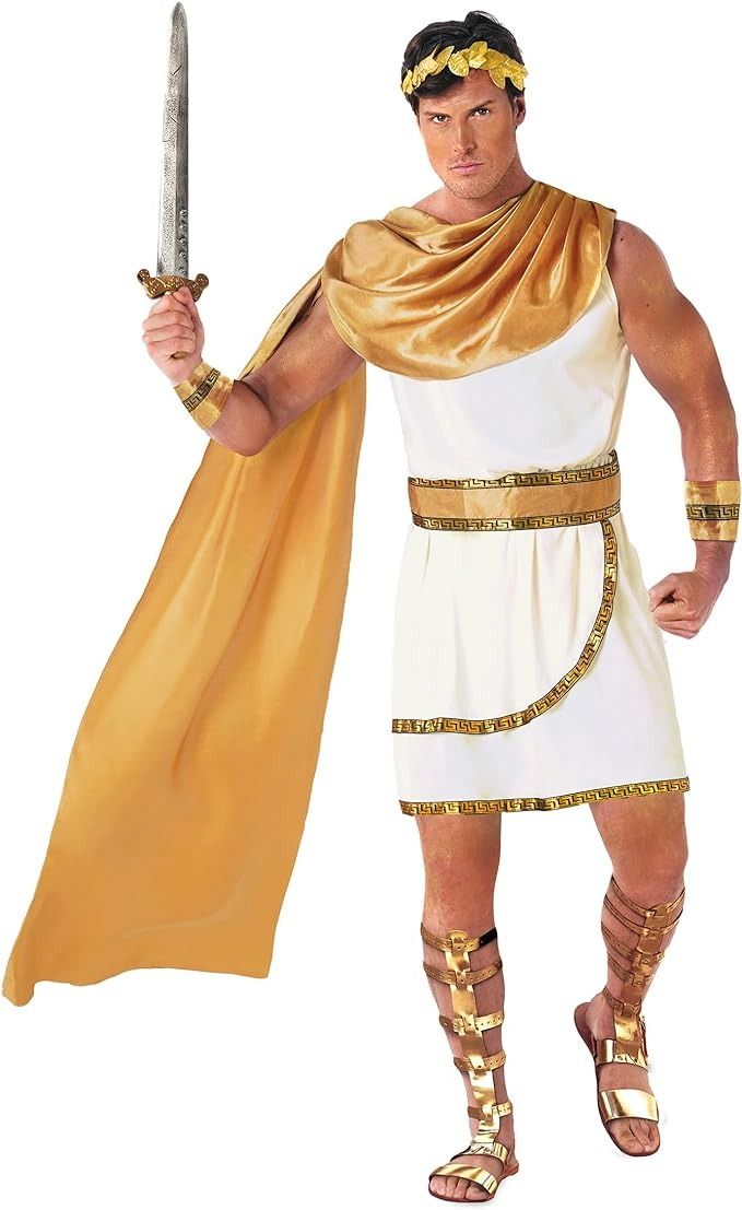 a man dressed in an ancient greek costume