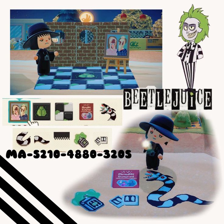 an advertisement for a computer game called beetlejuice, with cartoon characters in the background