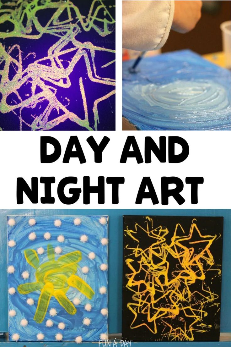 art projects for kids to do at night and day with the help of their mother