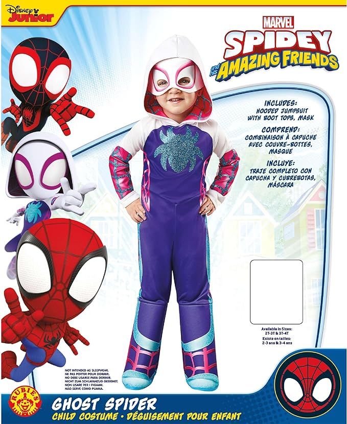 the spider - man costume is shown in three different colors and sizes, including one for children