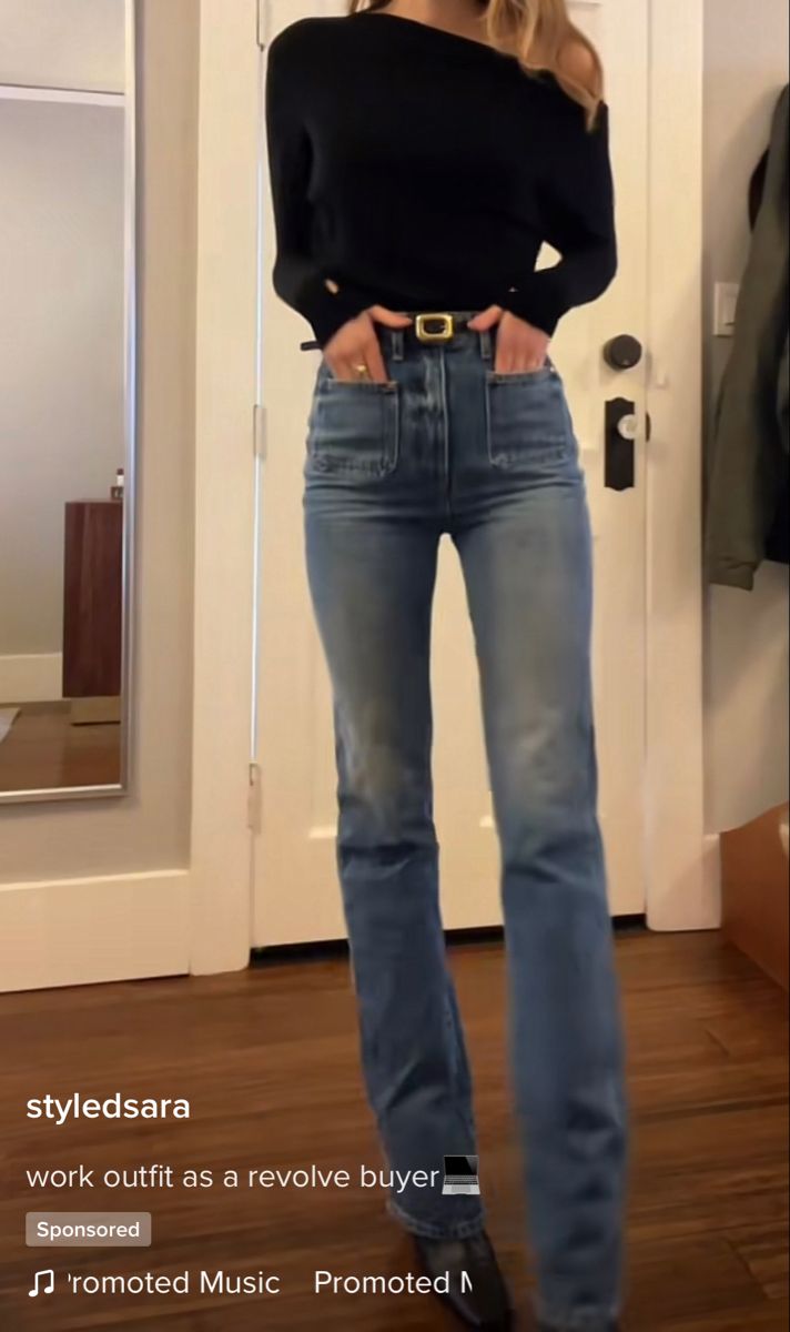 Structured Casual Outfit, Formal Outfit Pants Women, Woman Night Out Outfit, Bootcut Jeans And Heels Outfit, Tom Ford Outfits Women, September Brunch Outfit, Company Event Outfit, Low Waisted Jeans Outfit Winter, Outfits For Long Legs Ideas