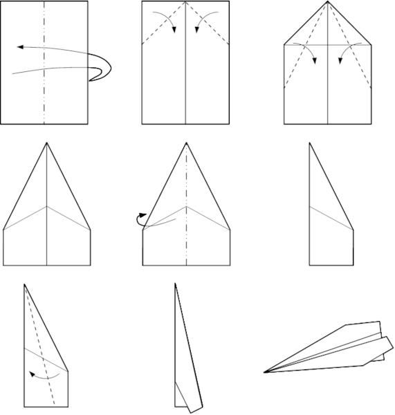 the instructions for how to make an origami airplane