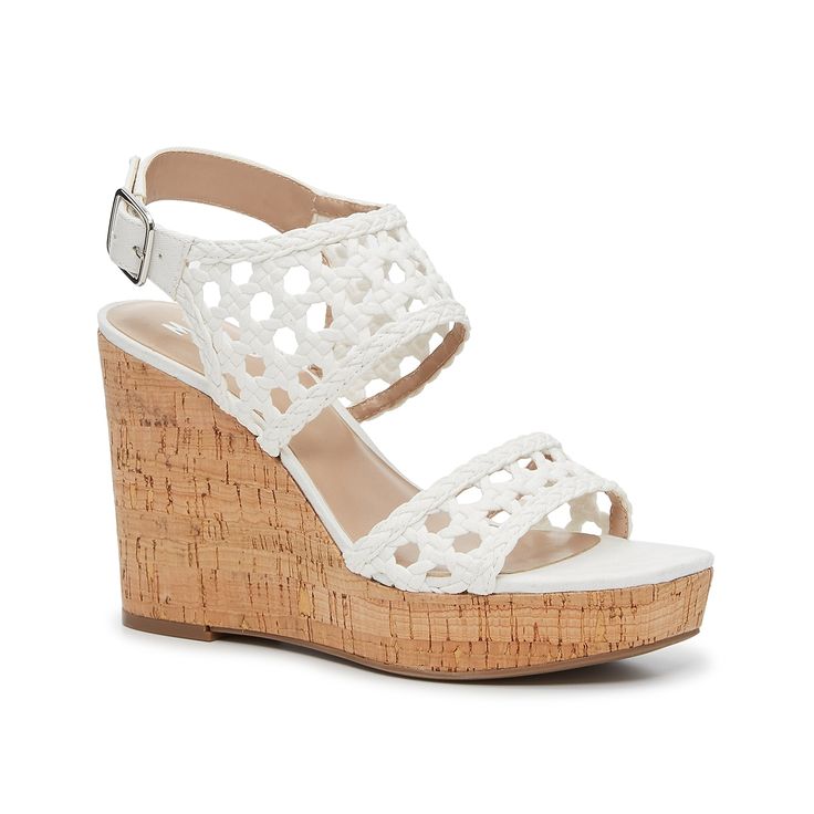 Mix No. 6-Jesper Wedge Sandal Elevate summery looks with the Jesper wedge sandal from Mix No. 6. The cork wedge and woven design add that boho touch to finish off your fit. White Wedge Sandals For Summer, White Wedge Sandals For Spring And Summer, White Wedge Heel Sandals For Vacation, White Summer Wedge Sandals For Vacation, Spring Synthetic Wedge Sandals With Cork-bed Midsoles, White Wedge Heel Sandals For Spring, White Wedge Sandals For Spring, White Wedge Sandals For Beach, White Wedge Heel Sandals For Beach