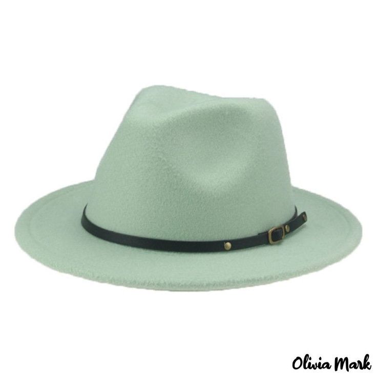 Color: light-green, Size: 54cm Adjustable Green Fedora For Spring, Adjustable Green Fedora Felt Hat, Adjustable Green Wide Brim Fedora, Green Adjustable Wide Brim Fedora, Adjustable Green Flat Brim Fedora, Adjustable Green Wide-brim Fedora, Classic Adjustable Felt Hat For Spring, Adjustable Green Fedora Hat Band, Adjustable Wide Brim Green Felt Hat