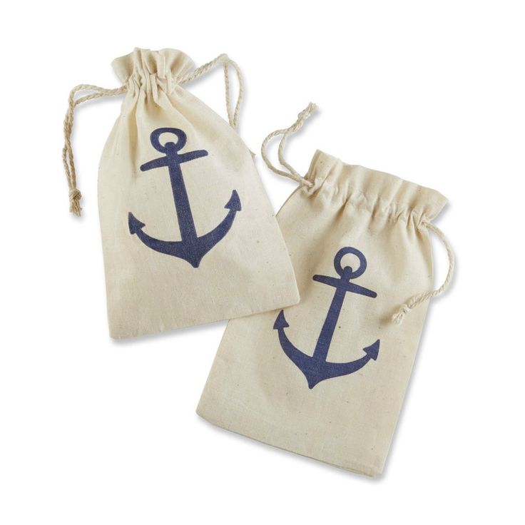 two bags with an anchor on them