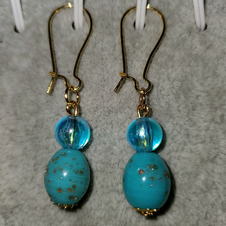 New Handmade Shipping Monday Wednesday And Friday Bundles And Safe On Shipping Casual Blue Earrings For Pierced Ears, Handmade Adjustable Blue Earrings, Handmade Turquoise Casual Earrings, Blue Dangle Earrings With French Hook, Chip Bead Jewelry, Beaded Earrings Diy, Earrings Diy, Jewelry Blue, Hand Crafted Jewelry