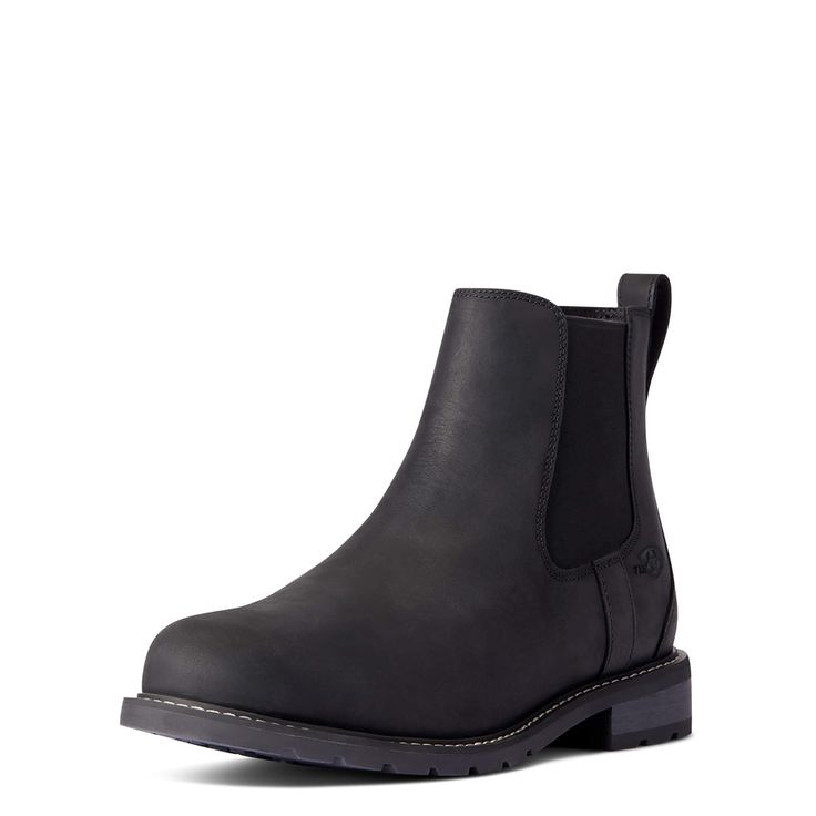 High performing and protective when you’re maneuvering in the elements outdoors, these waterproof Chelsea boots take it a step further with a timeless design that places them on equal footing for an evening out. Wexford Waterproof Chelsea Boot | Product Features : 0 : ATS® technology provides ergonomic support on uneven terrain, 1 : DRYShield™ waterproof construction keeps you dry in wet environments, 2 : Non-marking rubber sole, 3 : Traditional twin gore style, 4 : Ariat is including you in its Environmental Stewardship, Country Boots, Kids Luggage, Fashion Toys, Chelsea Boot, Waterproof Boots, All Colors, Leather Working, Full Grain Leather