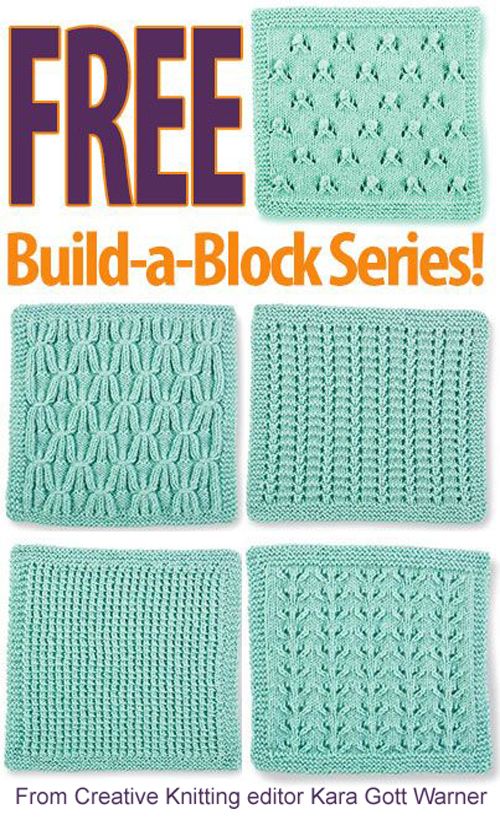 the front cover of knit it's all build - a - block series from creative knitting