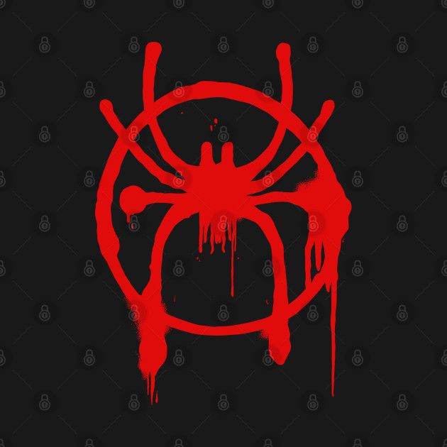 the amazing spider - man logo on a black background with red paint splatters