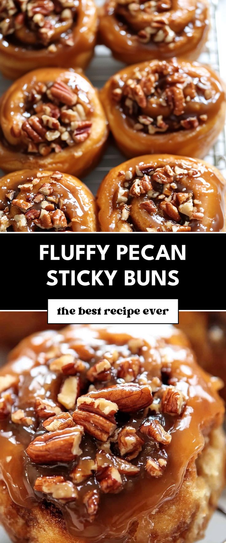 Image for Fluffy Pecan Sticky Buns Pecan Rolls Recipe Sticky Buns Rhodes, Pecan Breakfast Recipes, Breakfast Sweet Rolls, Pecan Cinnamon Rolls Recipe Sticky Buns, Sticky Buns With Cinnamon Rolls, Sticky Buns With Frozen Bread Dough, Kings Hawaiian Sticky Buns, Crockpot Sticky Buns, Pecan Rolls Recipe Sticky Buns