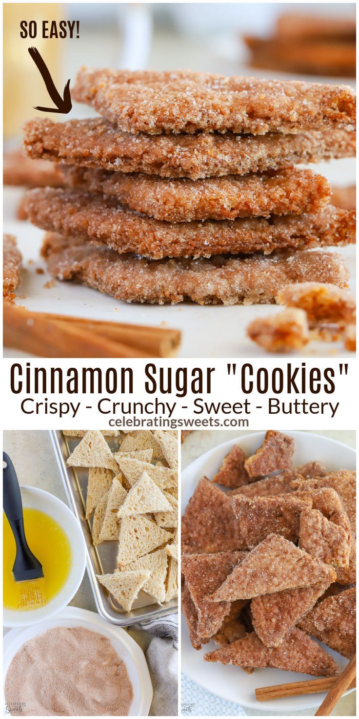 cinnamon sugar cookies crispy and crunchy sweet - butter crackers are the perfect snack