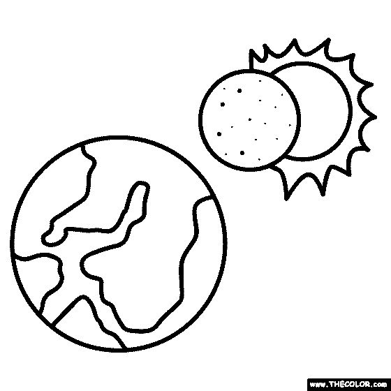 the earth and sun coloring pages