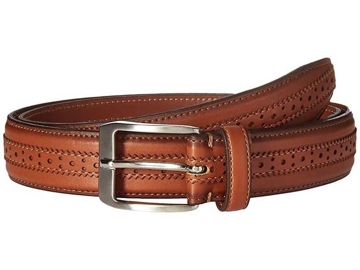 Florsheim Boselli Leather Belt - Men's Belts : Cognac : 100% leather. Buckle closure. Imported. Imported. Measurements: Width: 1 1 4 in First Hole Length: 35 1 2 in Last Hole Length: 31 1 2 in Weight: 6 oz Product measurements were taken using size 34. Please note that measurements may vary by size. Elegant Leather Belt Buckles For Semi-formal Occasion, Elegant Leather Belt Buckles For Formal Wear, Elegant Leather Belt Buckles For Formal Occasions, Luxury Leather Belts With Silver Buckle, Classic Formal Belt With Silver Buckle, Leather Belt With Removable Buckle For Semi-formal Occasions, Elegant Brown Calf Leather Belt, Brown Belt With Silver Buckle For Formal Occasions, Elegant Business Belt With Silver Buckle