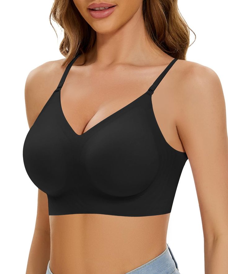 PRICES MAY VARY. [Low Back Design & Convertible Straps]: The shoulder straps of this low back bra can be adjusted to double straps, criss-cross back, halter bra; just keep the thin straps attached for more support or remove them for a backless look [Smooth & High Elastic Fabric]: Made of high elastic fabric - Nylon and Spandex, the wireless bra is skin-friendly and soft-touched, ensures you feel cool and breathable; hugs your body perfectly and provides a comfortable wearing experience [Sexy V N Low Back Bra, Convertible Bra, Padded Bralette, Halter Bra, Elastic Fabric, Wireless Bra, Low Back, Criss Cross, Shoulder Straps