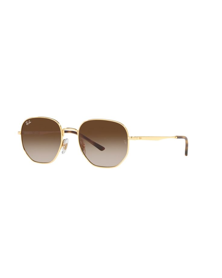 Ray-Ban Unisex  Gold Size: 51 Casual Gold Sunglasses With Gradient Lenses, Gold Aviator Sunglasses With Gradient Lenses, Gold Aviator Sunglasses With Gradient Square Frame, Casual Gold Square Frame Sunglasses, Gold Square Frame Aviator Sunglasses With Uva Protection, Modern Gold Sunglasses With Uv Protection, Gold Square Frame Sunglasses With Polarized Lenses, Gold Square Frame Aviator Sunglasses With Metal Frame, Gold Polarized Square Frame Sunglasses