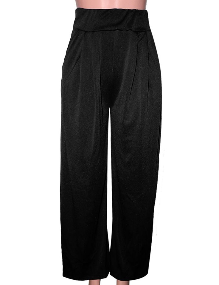 Black Pocketed Wide Leg Casual Pants Wide Leg Casual Pants, Casual Wide Leg Pants, Bottoms Pants, Casual Pants, Wide Leg, Pants, Black, Trousers