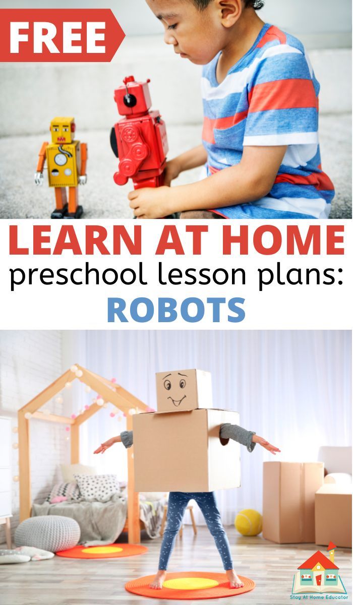 Robots For Preschoolers, Robot Activities Preschool, Robot Preschool, Free Preschool Lesson Plans, Robots Preschool, Ideas For Preschoolers, Robot Theme, Toddler Lessons, Preschool Stem