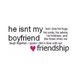 a quote that says he isn't my boyfriend and his friend is in love