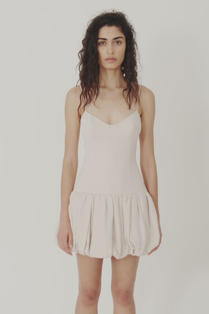 Vento Bustier Bubble Mini Dress | Bone | Dresses | Shona Joy – Shona Joy International Shona Joy, Styling Inspiration, China Fashion, Drop Waist, Line Design, Sweetheart Neckline, Ottoman, Mini Skirts, Bubbles