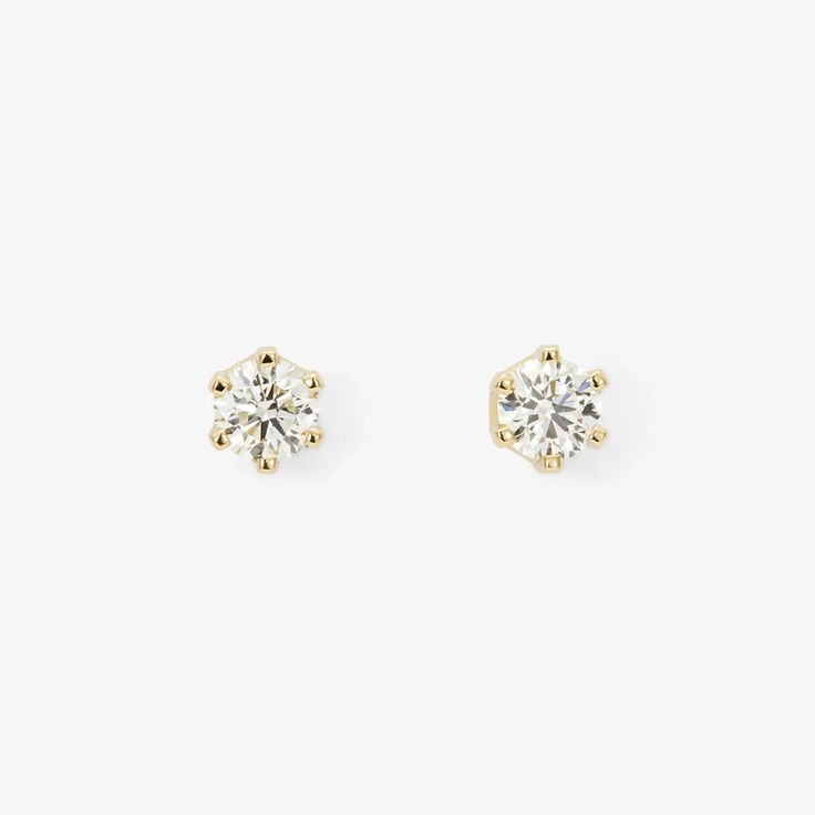 3.5mm White Diamond Studs | Satomi Kawakita Jewelry Diamond Birthstone, White Diamond Ring, Gemstone Studs, Brown Diamond, Earrings Black, Simple Earrings, Birthstone Necklace, Diamond Sizes, Diamond Studs