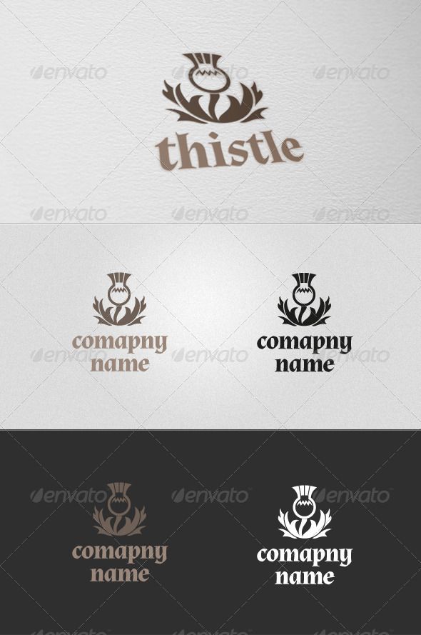 the company name is thistle - letters logo templates