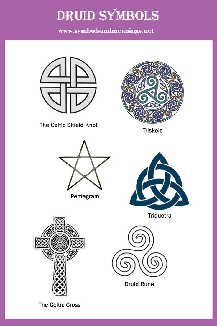 the celtic symbols and their meaningss are shown in this book, which is written by druid symbols