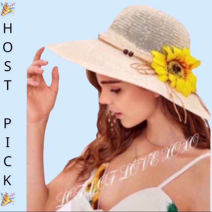 *Pretty Sunflower Beige Boho Floppy Straw Hat Has Simple Detail With The String Tie With Beaded Decor Around The Base & The Beautiful Bold Sunflower *100% Polyester *Circumference: 23.6 Casual Flower Hat For Vacation, Casual Flower Shaped Sun Hat For Summer, Casual Flower-shaped Hats For Vacation, Casual Flower-shaped Sun Hat For Summer, Summer Vacation Hat With Flower Shape, Summer Vacation Hats With Flower Shape, Casual Summer Sun Hat With Flower Shape, Bohemian Sun Hat For Garden Party, Adjustable Sun Hat With Flower Design For Vacation