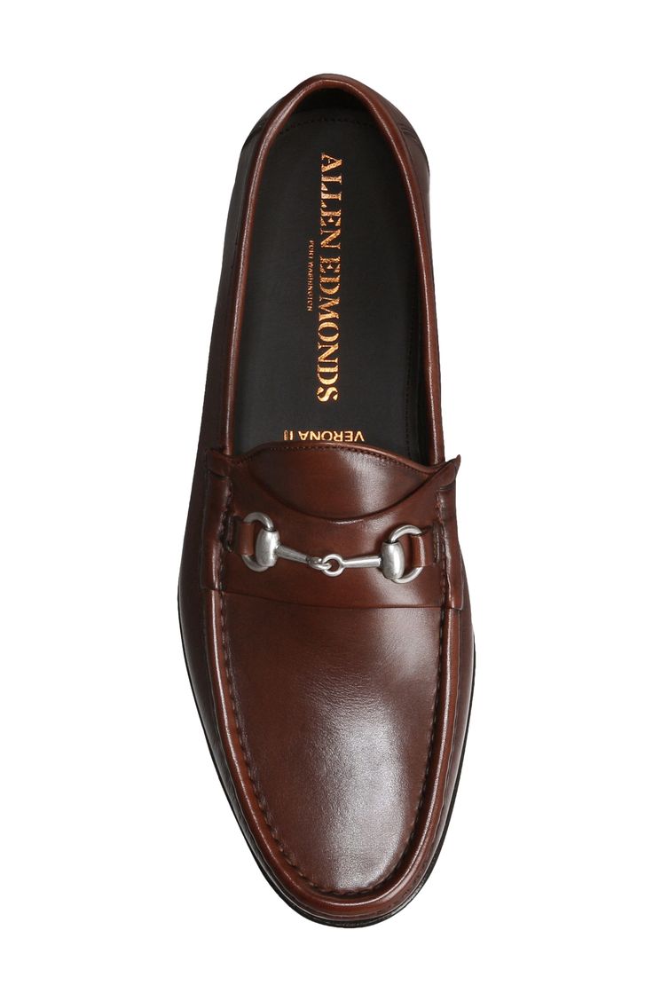 Inspired by styles in vogue with vacationing movie stars and high-powered executives, this mid-century Italian loafer channels effortless sophistication. A sleek bit tops off a rich loafer shaped from soft Italian leather and made with Allen Edmonds's signature crafting process. Allen Edmonds has been making shoes in America for nearly 100 years using fine leathers, a 212-stepcrafting process and 360° Goodyear welt construction to ensure a high-quality product, every time. Bologna cemented const Luxury Semi-formal Slip-on Moccasins, Luxury Semi-formal Tassel Loafers With Rubber Sole, Luxury Semi-formal Tassel Loafers, Luxury Slip-on Tassel Loafers With Leather Lining, Luxury Goodyear Welted Slip-on Loafers, Luxury Semi-formal Slip-on Loafers, Luxury Goodyear Welted Loafers For Galas, Luxury Moc Toe Tassel Loafers For Business, Luxury Calf Leather Tassel Loafers For Business