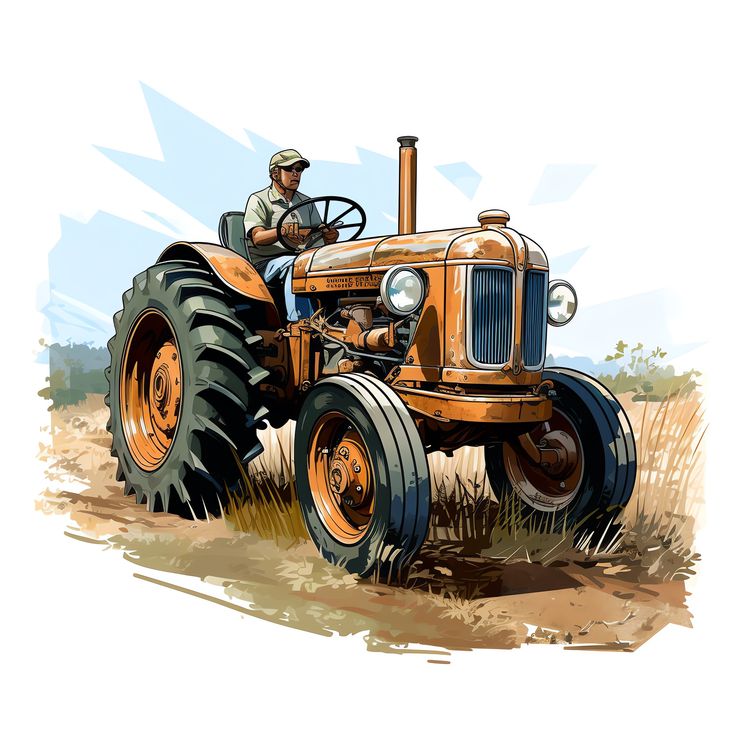 an image of a man driving a tractor