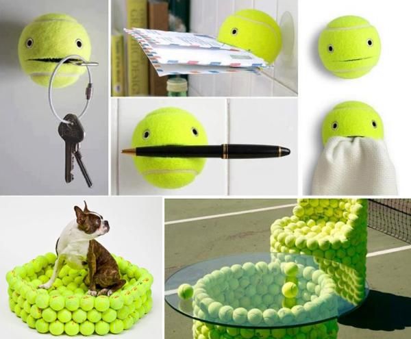 there are many different things made out of tennis balls