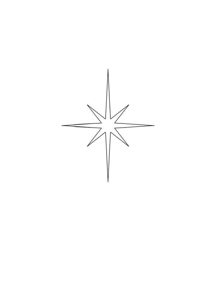 a black and white drawing of a star