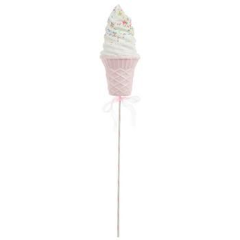 an ice cream cone with sprinkles on top is shown in this image