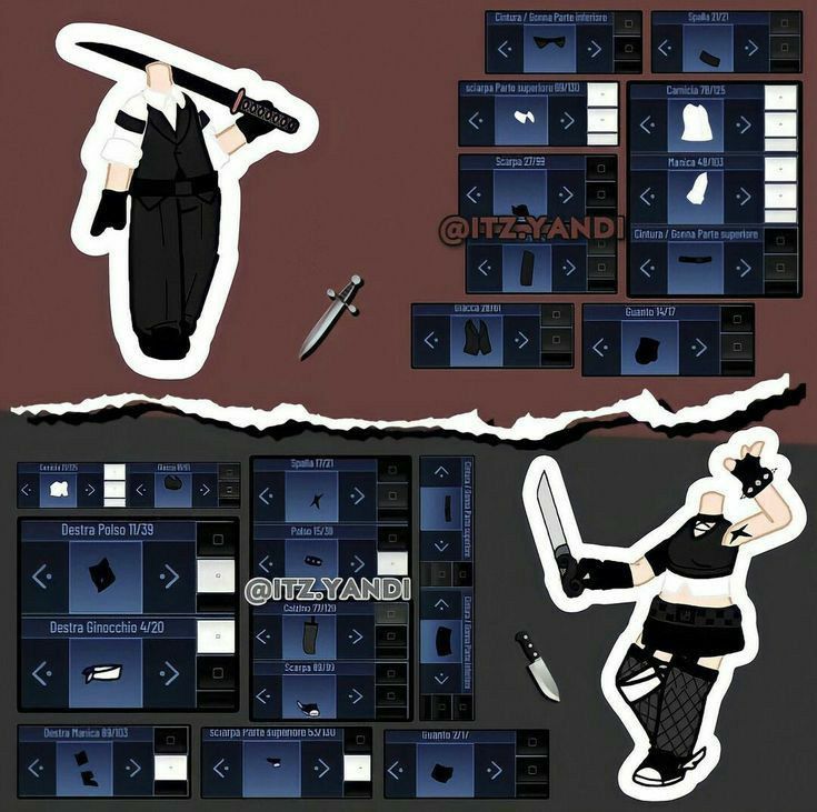 an animated image of a person holding a knife and looking at the screen with other items on it