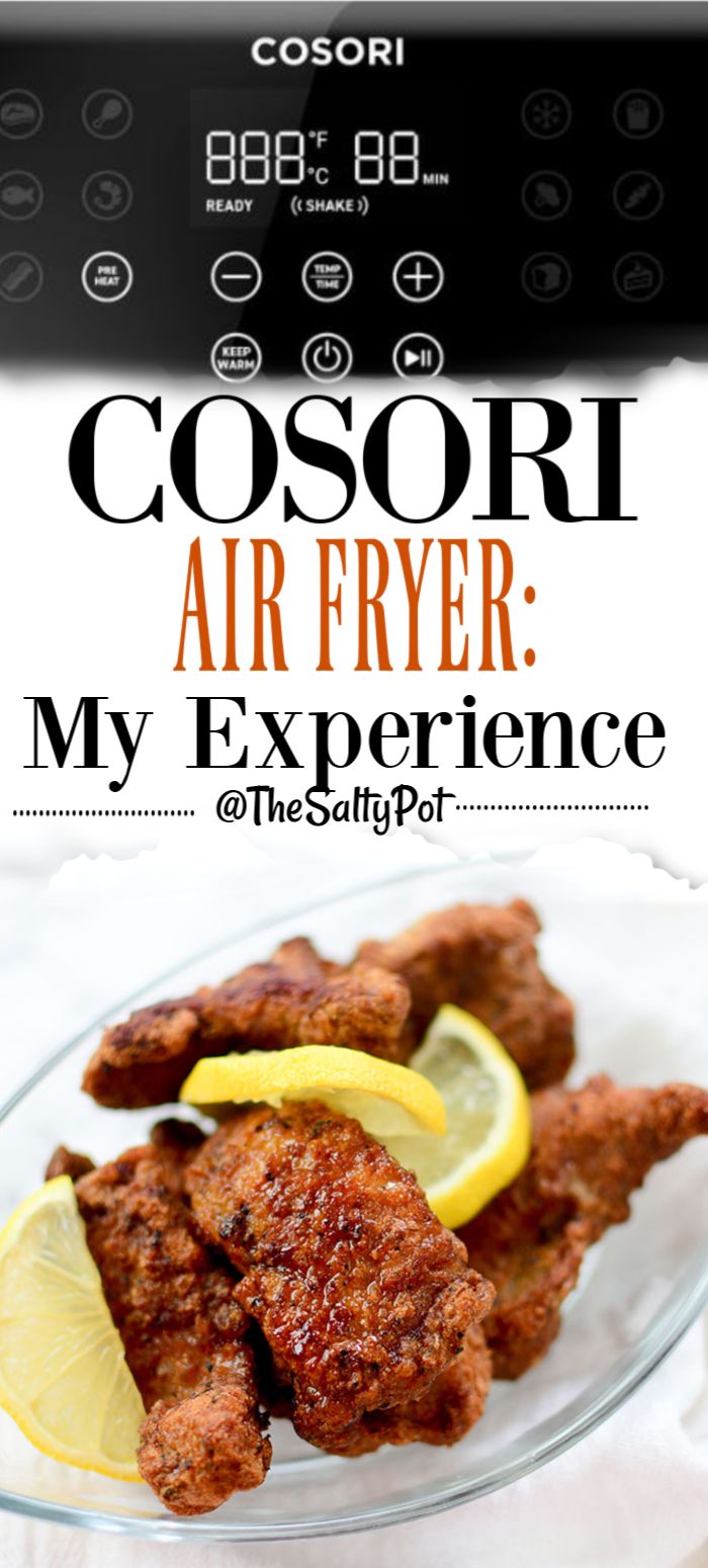 the cover of cosori air fryer my experience with lemons and chicken