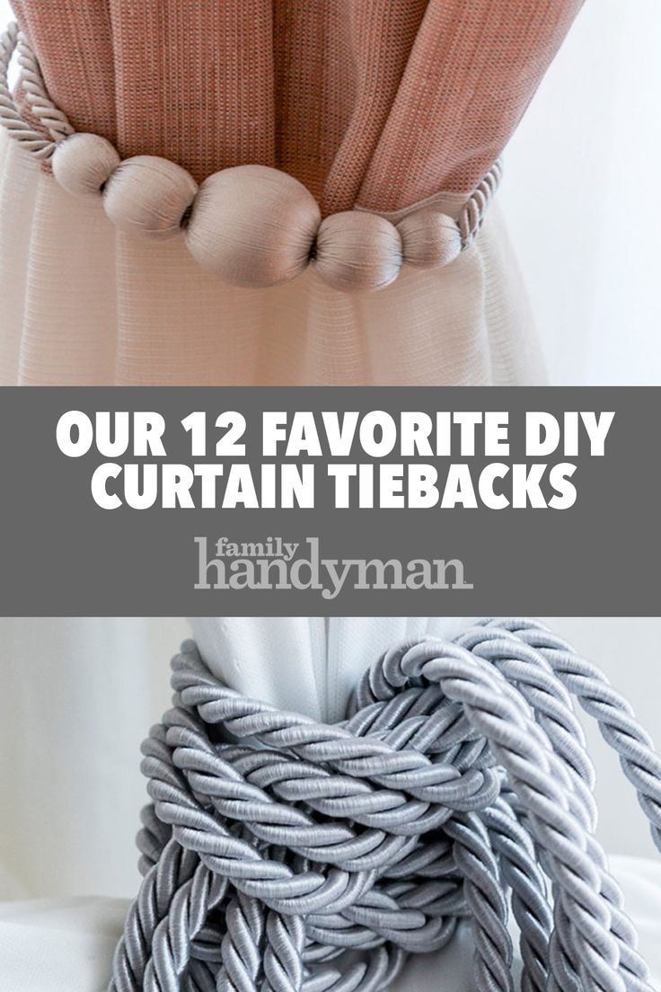 the instructions for how to tie curtains in different styles and colors with text overlay