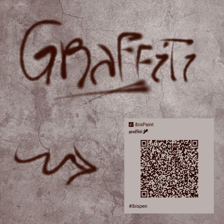 graffiti on the side of a wall with qr code in front of it that says graffit