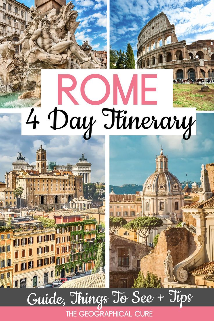 Pinterest pin for 4 days in Rome One Day In Rome, Day In Rome, 3 Days In Rome, Europe Food, Things To Do In Rome, Rome Itinerary, Rome Travel Guide, Day Trips From Rome, Italian Travel