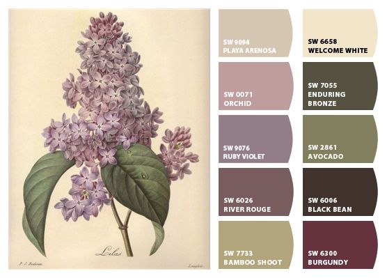 the color scheme for this painting depicts lilacs