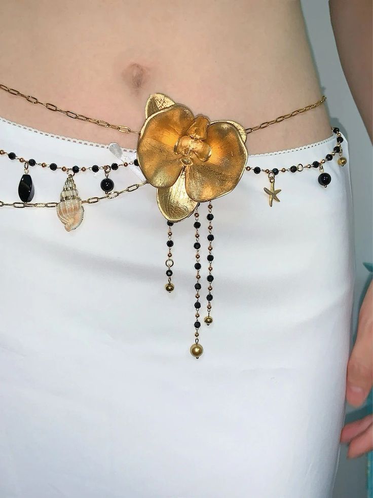 Cairo Escape Waist Chain | Jewelry | Three Fleas Stylish Jewelry Accessories, Waist Accessories, Plastic Shop, Waist Jewelry, Festival Ideas, Bead Charms Diy, Bride Jewelry, Gold Bride Jewelry, Back Jewelry