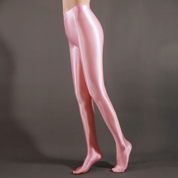 Women's Shiny Satin Sport Stockings – skyjackerz Fitted Pink Footless Tights, Fitted Footless Pink Tights, Pink Stretch Footless Legwear, Pink Stretch Footless Hosiery, Pink Stretch Thigh-high Stockings, Pink Fitted Thigh-high Legwear, Pink Stretch Thigh High Legwear, Pink Stretch Thigh-high Legwear, High Stretch Thigh High Party Hosiery