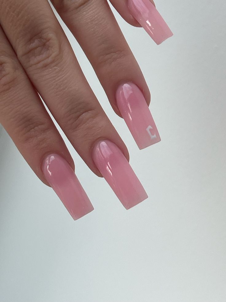 Nails W C Initial, Simple Acrylic Nails With Initials, Secret Initial Nails, Mail With Initial, Rhinestone Initial Nails, Hidden Letter Nails, Pink Nails W Initial, Nails C Initial, Nails With His Initials Pink