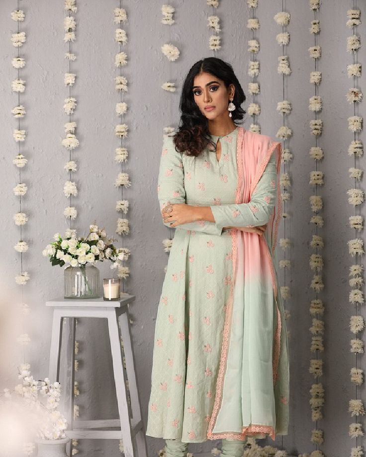 Description: Princess cut anarkali with anchor embroidered flowers all over. Accompanied by churidaar and ombre dupatta with lace all over borderColour Pista GreenFabric ChanderiCare Dry Clean onlyFit Tailored Churidar With Sheer Dupatta In Traditional Drape, Churidar With Sheer Dupatta And Traditional Drape In Mulmul, Traditional Mulmul Churidar With Sheer Dupatta, Unstitched Pista Green Anarkali Set, Pista Green Anarkali Set With Resham Embroidery For Navratri, Anarkali Palazzo Set In Pista Green With Cutdana, Pista Green Churidar With Dupatta For Transitional Season, Semi-stitched Anarkali Churidar In Pista Green, Unstitched Pista Green Anarkali Set With Cutdana