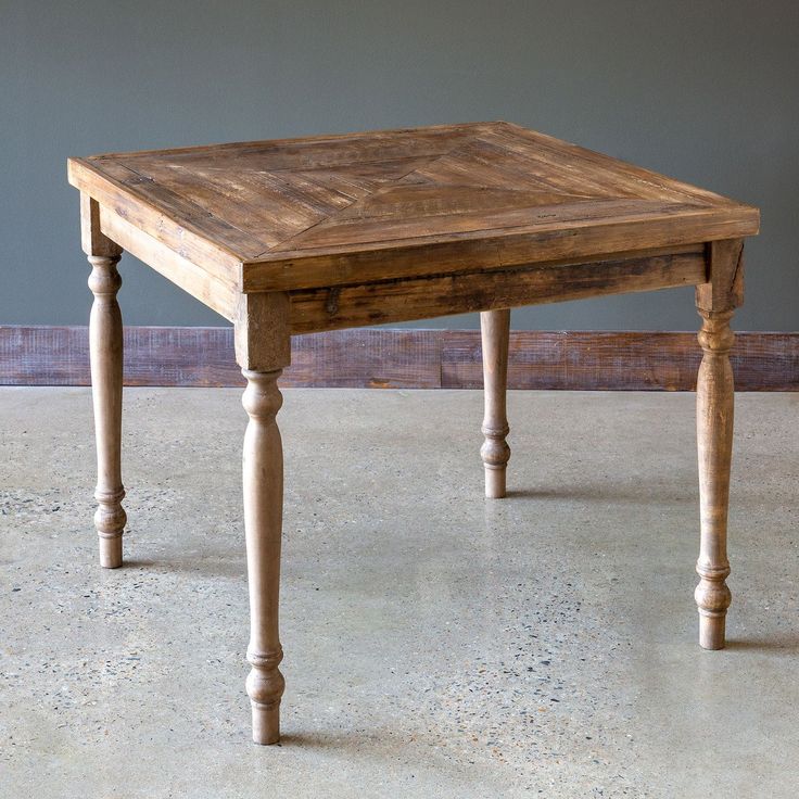 Grainery Square Table-Iron Accents Square Wood Table, Square Side Table Wood, Square Kitchen Tables, Square Kitchen, Reclaimed Wood Table, Fixture Table, Display Table, Square Side Table, Small Dining Table