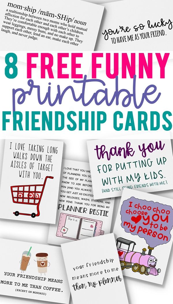 the 8 free printable cards for friends