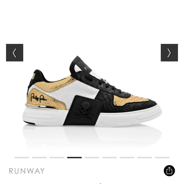 Philipp Plein Sneakers Phantom Kick$ Lo-Top Sneakers Gold Size 40 Us 7 100% Authentic Luxury Lace-up Sneakers For Streetwear, Luxury Low-top Sneakers With Branded Insole, Designer Low-top Sneakers With Contrast Sole, Luxury Streetwear Sneakers With Round Toe, Luxury Round Toe Sneakers For Streetwear, Luxury Perforated Sneakers For Streetwear, Luxury High-top Sneakers With Perforations For Streetwear, Designer Streetwear Sneakers With Perforated Toe Box, Luxury Sneakers With Perforations And White Sole