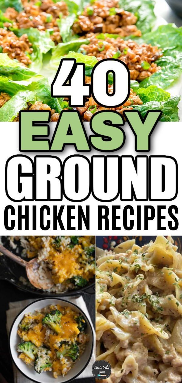 40 easy ground chicken recipes that are great for the whole family to make and eat