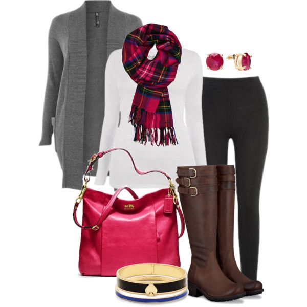 "Hot Pink Holiday - Plus Size" by alexawebb on Polyvore Teacher Outfit Plus Size, Plus Size Outfits For Winter, Pink Purse Outfit, Cute Plus Size Outfits, Plus Size Pink, Plus Size Fashion Tips, Winter Plus Size, Outfits For Winter, Pink Holiday