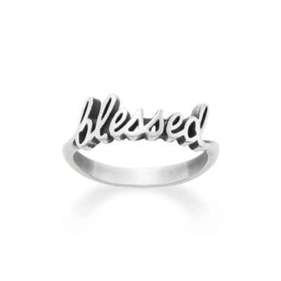 Buy "Blessed" Ring for USD 58.00 | James Avery Cute James Avery Rings, Rings James Avery, Spiritual Sterling Silver Stackable Rings For Promise, James Avery Rings Aesthetic, Silver Jewelry Aesthetic Rings, Pandora Bracelet Charms Ideas, Xoxo Jewelry, James Avery Rings, K Ring